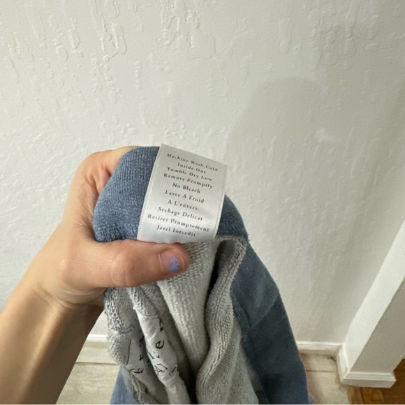 Frank & Eileen Catherine Blue Wide Leg Sweatpant Indigo Melange Small - Picture 4 of 10